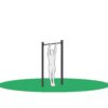 Muscle up på pullup stang for utendørs trening