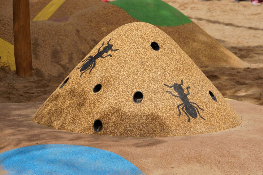 Maurtue brun i 3D for lekeplassen