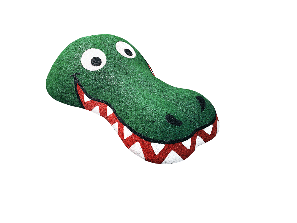 grønn krokodille hode 3D for lekeplassen