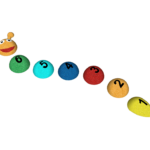 3D larve tall 1-6 med ulike farger