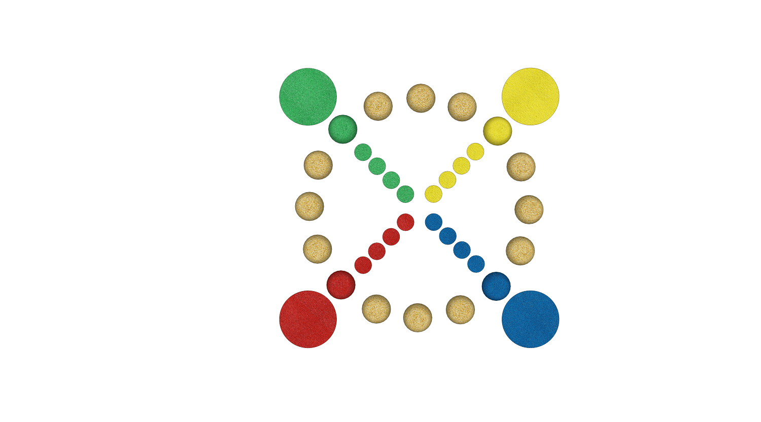 ludo 3D sirkel med mange farger
