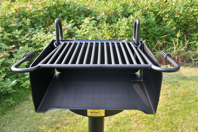 Grill 50 cm med trinnløs justerbar grillrist