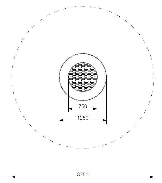 Trampoline Rado 125 - 225 cm EPDM-farger