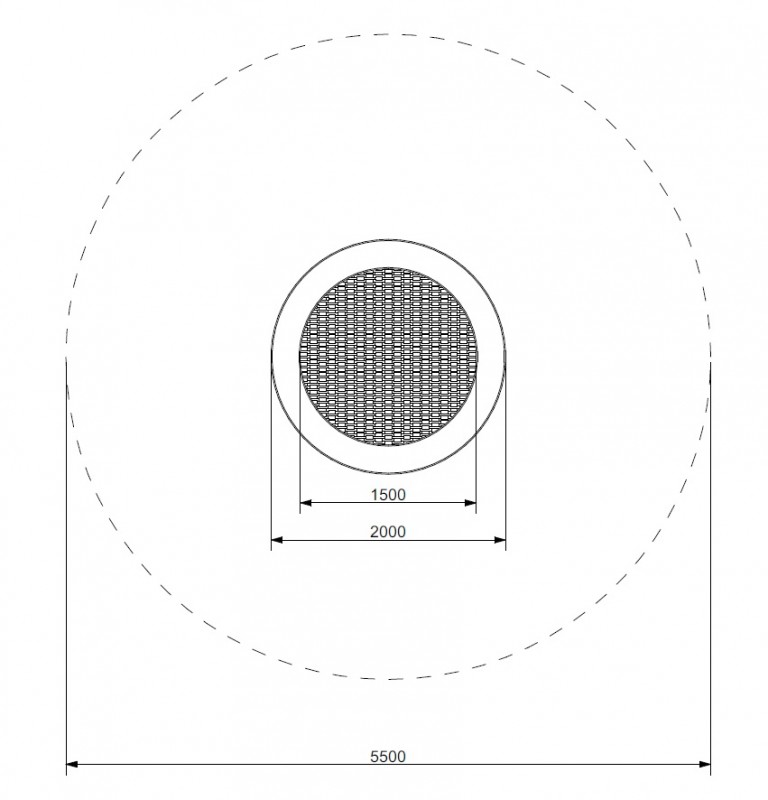 Trampoline 200 cm sikkerhetssone