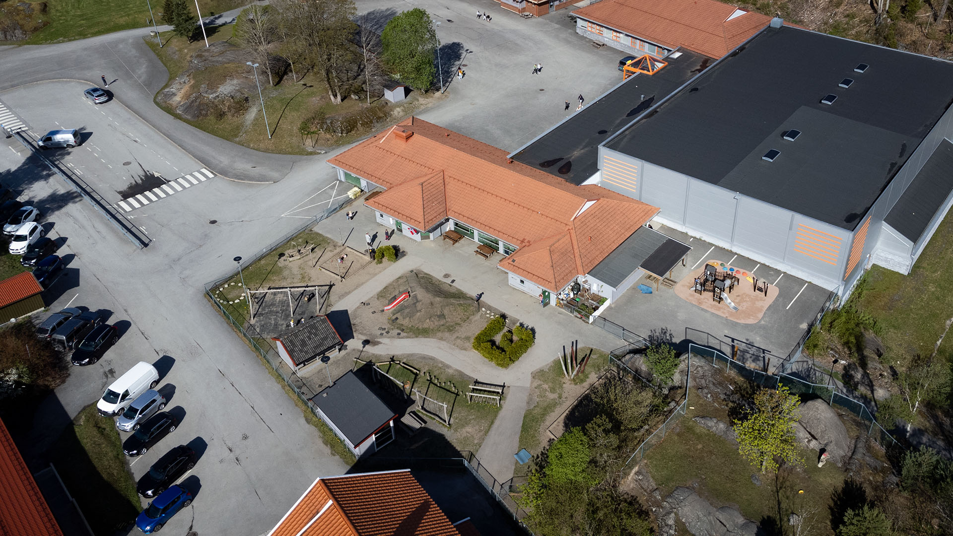 Dronefoto Rønholt barnehage