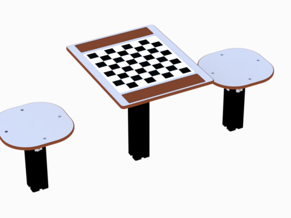 Sjakkbord med stoler for bruke ute