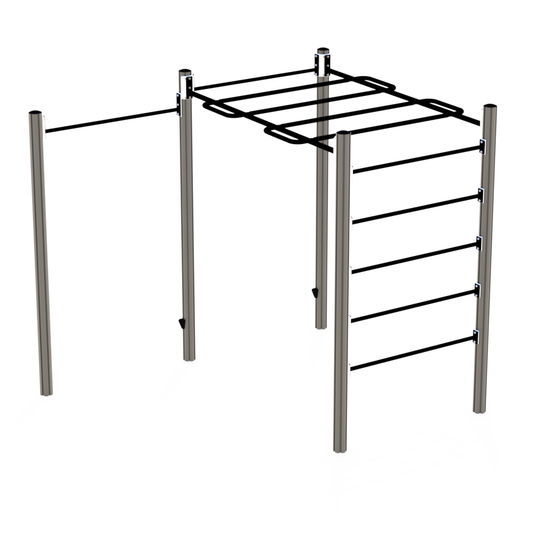 Monkeybar med pull up - fallhøyde <1,5 m