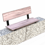 81 200 497 Camera Cam1 1x1 Park - Benk med rygg