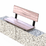 81 200 497 Camera Right Park - Benk med rygg