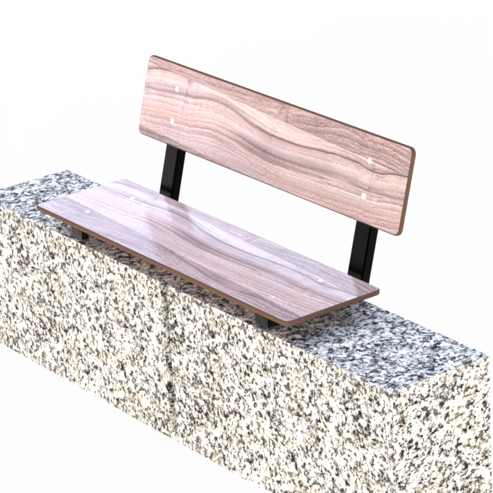 81 200 497 Camera Right Park - Benk med rygg