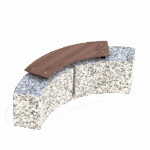 Parkbenk buet basis for montering på betong