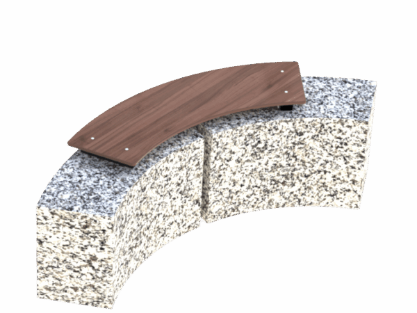 Parkbenk buet basis for montering på betong