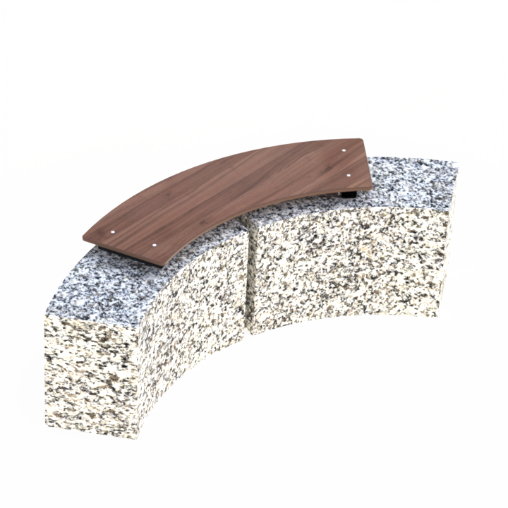 Parkbenk buet basis for montering på betong