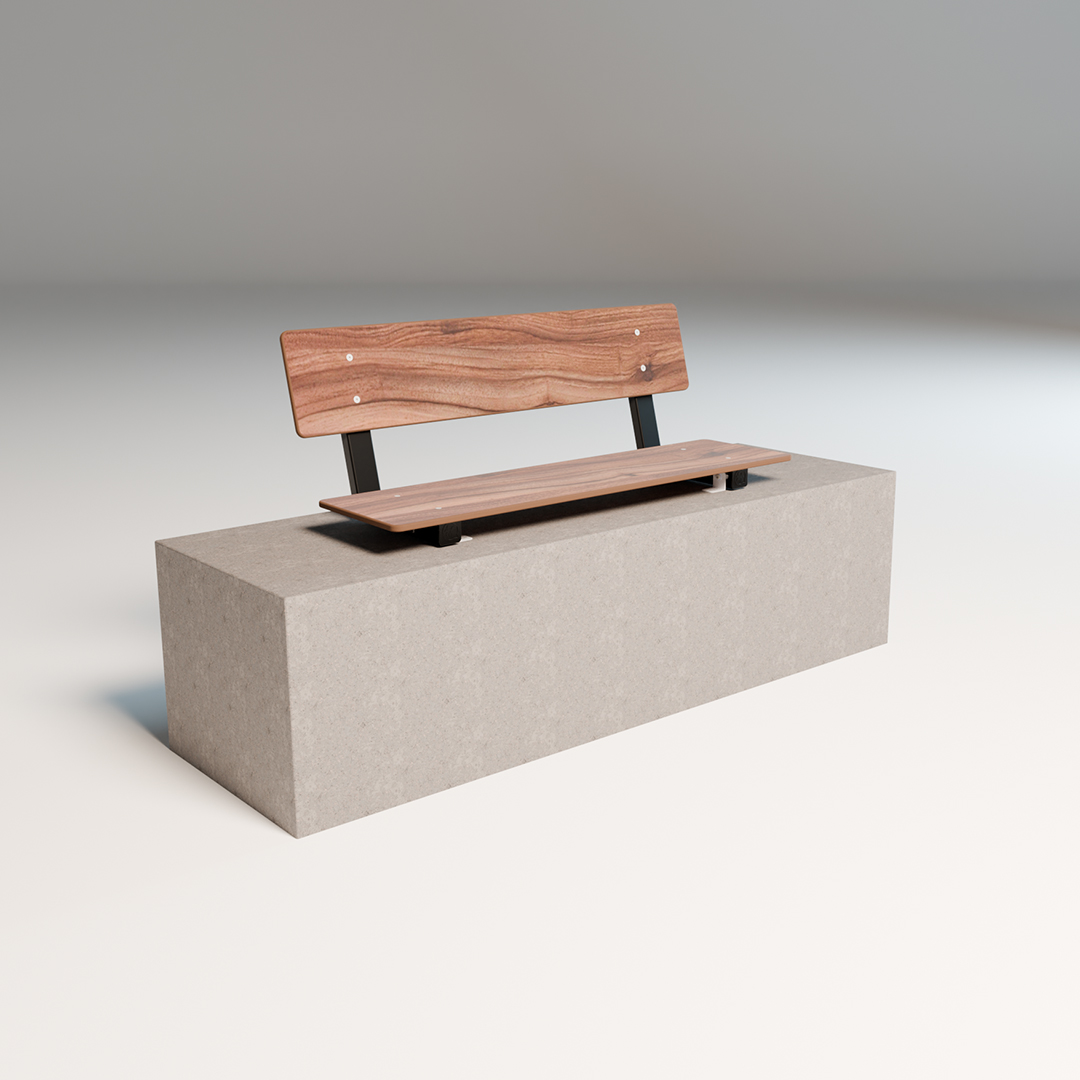 Park - Benk med rygg