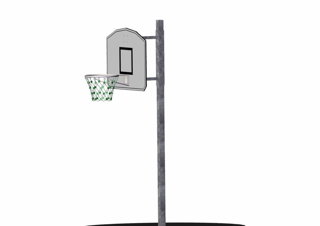 71-862-060_View 1 Basketballstativ med kurv og wirenett, frittstående, regulerbar